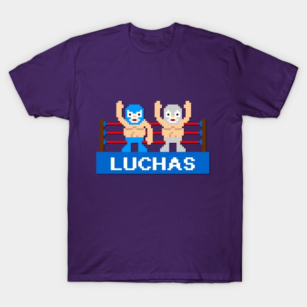 Luchas pixel art T-Shirt by Dr Popet Lab